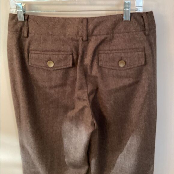 LARRY LEVINE SIZE 8 BROWN MID RISE STRAIGHT LEG CAREER DRESS PANTS - Picture 5 of 7